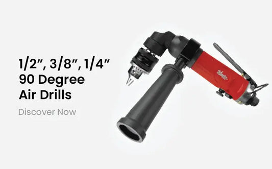Reversible Right Angle Air Drills With Side Handles