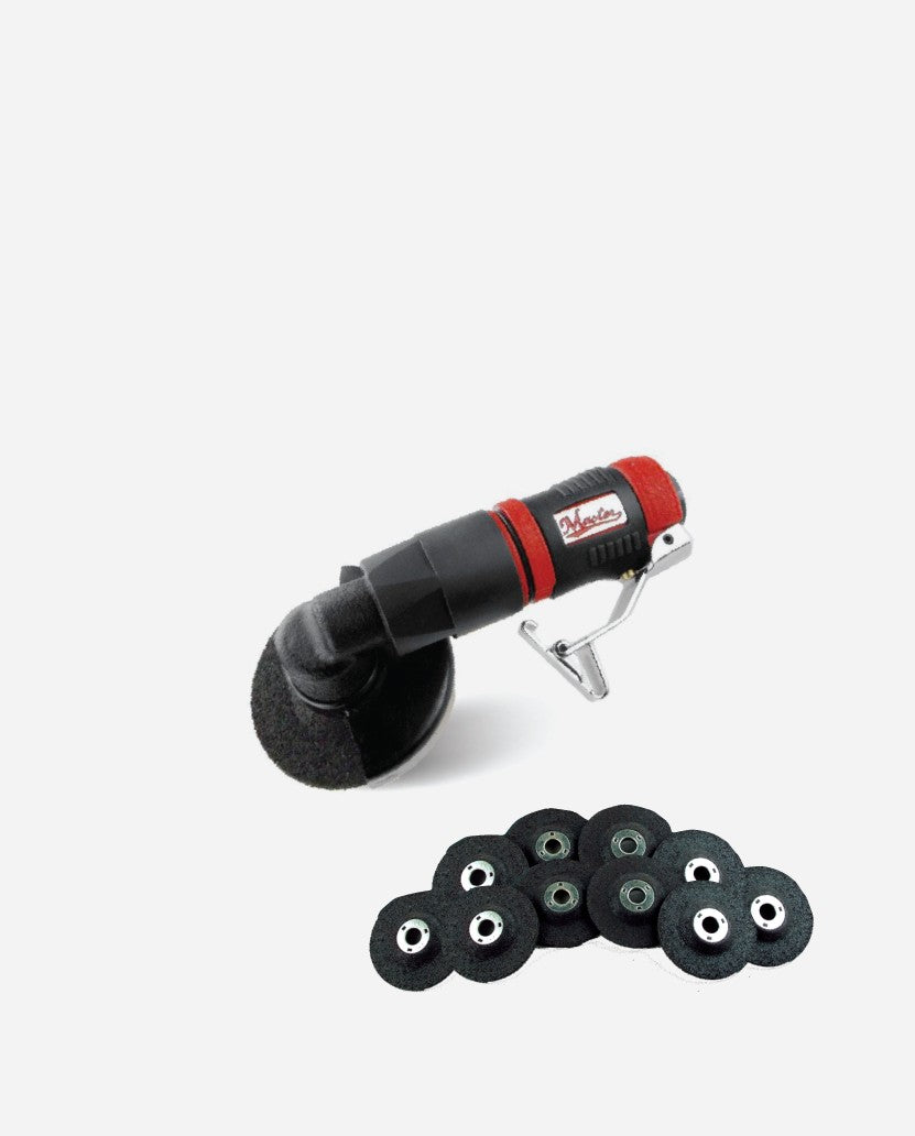 Master Palm 3" Small Right Angle Grinder Set with 10 Pcs Grinding Wheels - MSA-K081-38339 - USD $300 - Master Palm Pneumatic