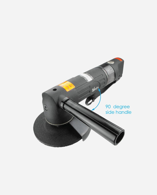 Master Palm 5-in Industrial Pneumatic Angle Grinder con mango lateral, 1 caballo de fuerza