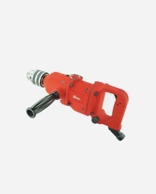 5/8" (16mm) Reversible Inline D-handle Straight Air Drill with side Handle, 1.2 Hp, Keyed Jacobs Chuck
