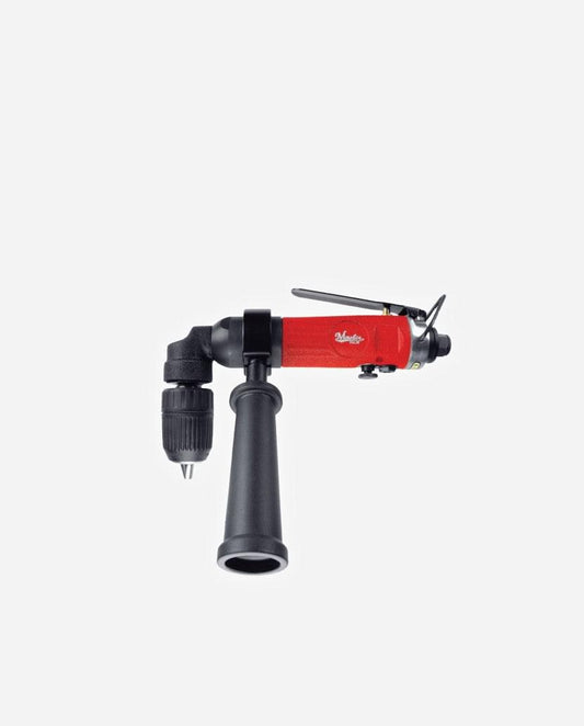 Master Palm 1/2" Pneumatic Right-Angle Drill Reversible with A Side Handle and Quick-Change Chuck - 500RPM, 0.5HP