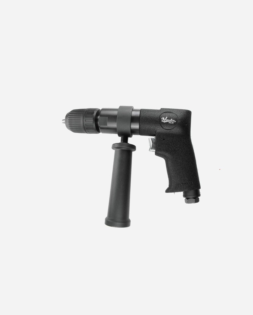 Master Palm Industrial 1/2" Air Drill with side Handle, Quick Change Chuck and Non-reversible - 21540K - USD $250 - Master Palm Pneumatic