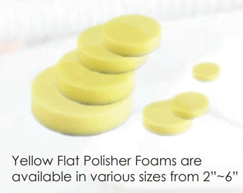 Polermaskin Flat Foam Pads - Hard Yellow Pads
